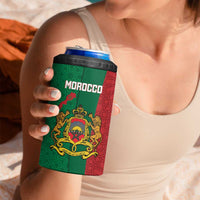 Personalised Morocco 4 in 1 Can Cooler Tumbler Moroccan Green Star With Moorish Pattern - Wonder Print Shop