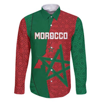 Personalised Morocco Family Matching Puletasi and Hawaiian Shirt Moroccan Green Star With Moorish Pattern - Wonder Print Shop