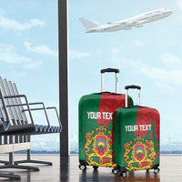 Personalised Morocco Luggage Cover Moroccan Green Star With Moorish Pattern - Wonder Print Shop