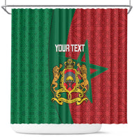 Personalised Morocco Shower Curtain Moroccan Green Star With Moorish Pattern