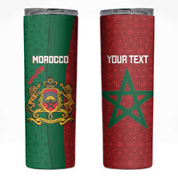 Personalised Morocco Skinny Tumbler Moroccan Green Star With Moorish Pattern - Wonder Print Shop
