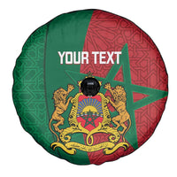 Personalised Morocco Spare Tire Cover Moroccan Green Star With Moorish Pattern - Wonder Print Shop