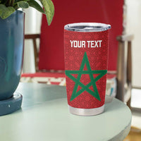 Personalised Morocco Tumbler Cup Moroccan Green Star With Moorish Pattern - Wonder Print Shop