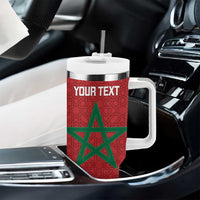 Personalised Morocco Tumbler With Handle Moroccan Green Star With Moorish Pattern - Wonder Print Shop
