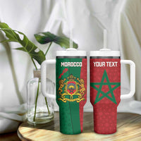 Personalised Morocco Tumbler With Handle Moroccan Green Star With Moorish Pattern - Wonder Print Shop