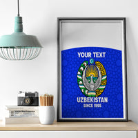 Custom Uzbekistan Football Canvas Wall Art 2024 Go Champions Uzbek Pattern - Wonder Print Shop