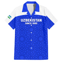 Custom Uzbekistan Football Family Matching Long Sleeve Bodycon Dress and Hawaiian Shirt 2024 Go Champions Uzbek Pattern - Wonder Print Shop