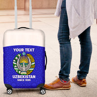 Custom Uzbekistan Football Luggage Cover 2024 Go Champions Uzbek Pattern - Wonder Print Shop