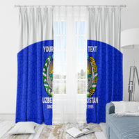 Custom Uzbekistan Football Window Curtain 2024 Go Champions Uzbek Pattern - Wonder Print Shop