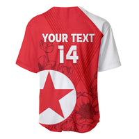 Custom North Korea Football Baseball Jersey 2024 Go Eastern Azaleas Magnolia Flowers - Wonder Print Shop