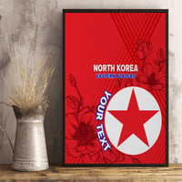 Custom North Korea Football Canvas Wall Art 2024 Go Eastern Azaleas Magnolia Flowers - Wonder Print Shop