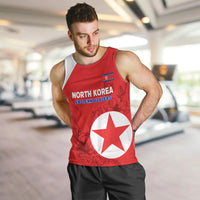 Custom North Korea Football Men Tank Top 2024 Go Eastern Azaleas Magnolia Flowers - Wonder Print Shop