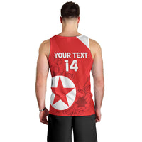Custom North Korea Football Men Tank Top 2024 Go Eastern Azaleas Magnolia Flowers - Wonder Print Shop