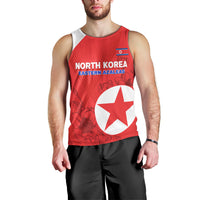 Custom North Korea Football Men Tank Top 2024 Go Eastern Azaleas Magnolia Flowers - Wonder Print Shop