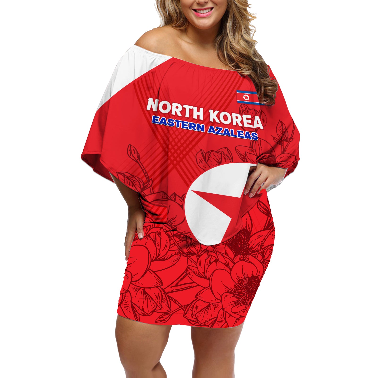custom-north-korea-football-off-shoulder-short-dress-2024-go-eastern-azaleas-magnolia-flowers