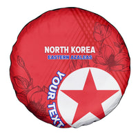 Custom North Korea Football Spare Tire Cover 2024 Go Eastern Azaleas Magnolia Flowers - Wonder Print Shop