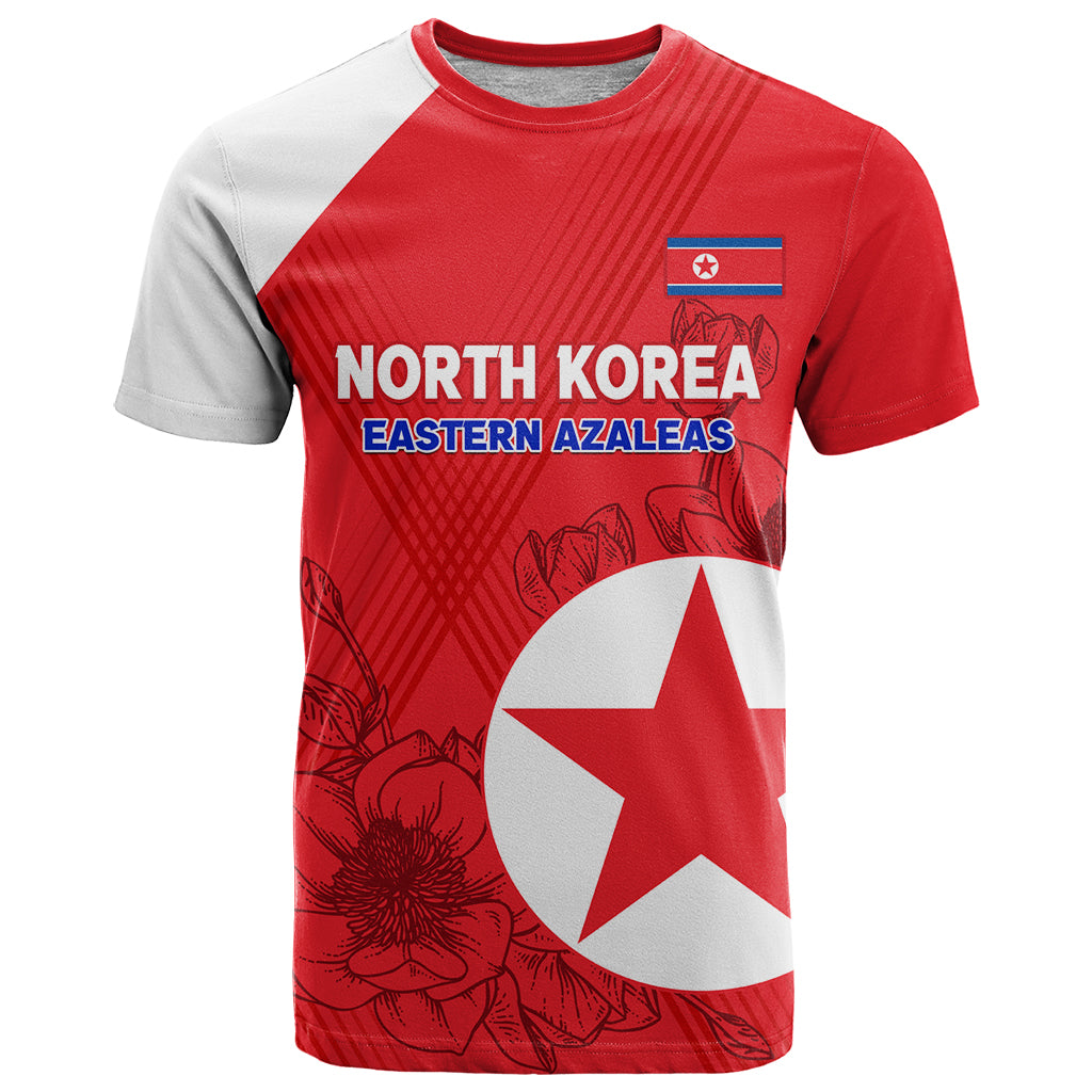 custom-north-korea-football-t-shirt-2024-go-eastern-azaleas-magnolia-flowers