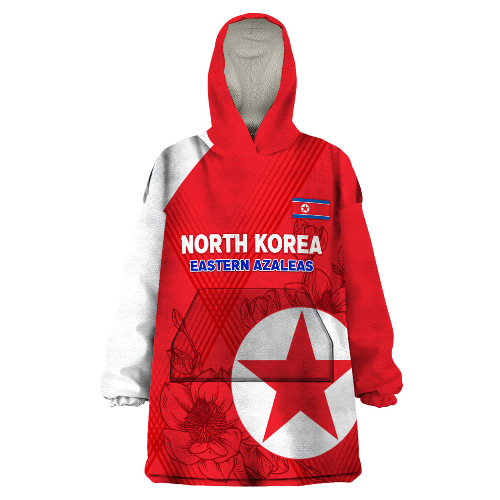 custom-north-korea-football-wearable-blanket-hoodie-2024-go-eastern-azaleas-magnolia-flowers