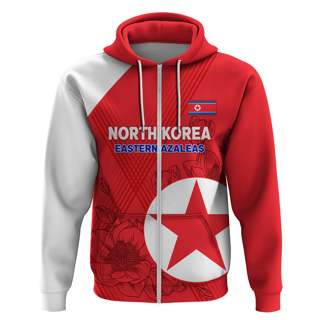 custom-north-korea-football-zip-hoodie-2024-go-eastern-azaleas-magnolia-flowers
