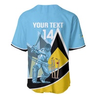Custom Saint Lucia Cricket Baseball Jersey Go Champions - National Color - Wonder Print Shop