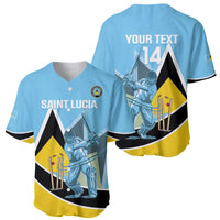 Custom Saint Lucia Cricket Baseball Jersey Go Champions - National Color - Wonder Print Shop
