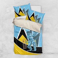Custom Saint Lucia Cricket Bedding Set Go Champions - National Color - Wonder Print Shop