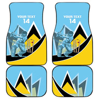 Custom Saint Lucia Cricket Car Mats Go Champions - National Color - Wonder Print Shop