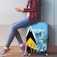 Custom Saint Lucia Cricket Luggage Cover Go Champions - National Color - Wonder Print Shop