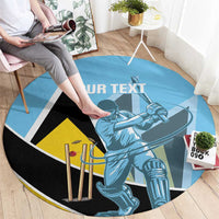 Custom Saint Lucia Cricket Round Carpet Go Champions - National Color - Wonder Print Shop
