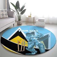 Custom Saint Lucia Cricket Round Carpet Go Champions - National Color - Wonder Print Shop