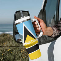Personalized Saint Lucia Cricket Tumbler With Handle Go Champions - National Color - Wonder Print Shop