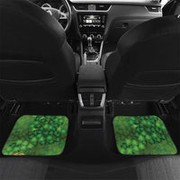 Happy Saint Patrick's Day Car Mats Leprechaun With Irish Harp - Shamrock Pattern - Wonder Print Shop