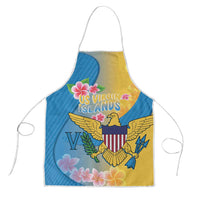 US Virgin Islands Apron Coat of Arms Plumeria Curve Style - Wonder Print Shop