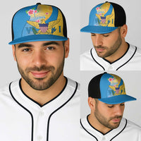 US Virgin Islands Baseball Net Cap Coat of Arms Plumeria Curve Style - Wonder Print Shop