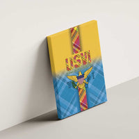 US Virgin Islands Canvas Wall Art Madras Pattern Gradient Style - Wonder Print Shop