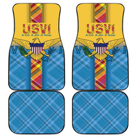 US Virgin Islands Car Mats Madras Pattern Gradient Style - Wonder Print Shop