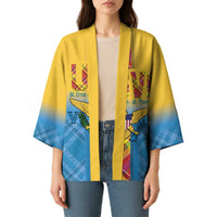 US Virgin Islands Kimono Madras Pattern Gradient Style - Wonder Print Shop