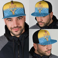 US Virgin Islands Mesh Trucker Cap Madras Pattern Gradient Style - Wonder Print Shop