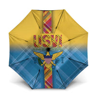 US Virgin Islands Umbrella Madras Pattern Gradient Style - Wonder Print Shop