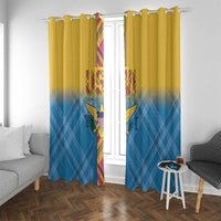 US Virgin Islands Window Curtain Madras Pattern Gradient Style - Wonder Print Shop