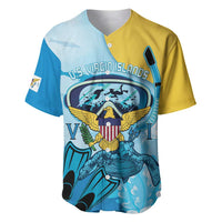 US Virgin Islands Snorkeling Baseball Jersey Sea Turtle Snorkel Ocean Style - Wonder Print Shop