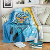US Virgin Islands Snorkeling Blanket Sea Turtle Snorkel Ocean Style - Wonder Print Shop