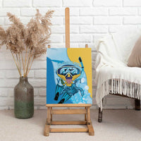 US Virgin Islands Snorkeling Canvas Wall Art Sea Turtle Snorkel Ocean Style - Wonder Print Shop