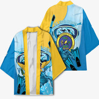 US Virgin Islands Snorkeling Kimono Sea Turtle Snorkel Ocean Style - Wonder Print Shop