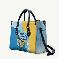 US Virgin Islands Snorkeling Leather Bag Sea Turtle Snorkel Ocean Style - Wonder Print Shop