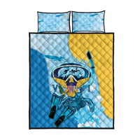 US Virgin Islands Snorkeling Quilt Bed Set Sea Turtle Snorkel Ocean Style - Wonder Print Shop
