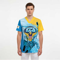 US Virgin Islands Snorkeling Scrub Top Sea Turtle Snorkel Ocean Style - Wonder Print Shop
