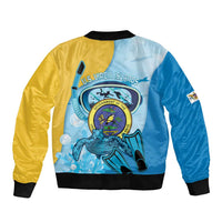 US Virgin Islands Snorkeling Sleeve Zip Bomber Jacket Sea Turtle Snorkel Ocean Style - Wonder Print Shop