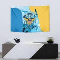 US Virgin Islands Snorkeling Tapestry Sea Turtle Snorkel Ocean Style - Wonder Print Shop