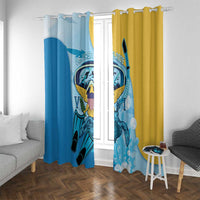 US Virgin Islands Snorkeling Window Curtain Sea Turtle Snorkel Ocean Style - Wonder Print Shop